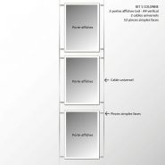 Kit 1 colonne - 3 portes affiches LED A4 vertical - Mr Enseignes - câbles universels et kit alimentation complet_1