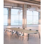 Bureau d'angle Partage - élégant et personnalisable avec plateau épuré et pied trapèze_1