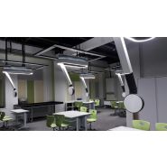 Système de média au plafond innovant et élégant avec fourniture d'électricité, de données, de gaz ou d'air comprimé en trois dimensions  -  Fly One®_2