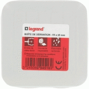 Boîte de dérivation étanche Legrand IP55 - 65x65x40 mm - Gris avec 7 embouts_1