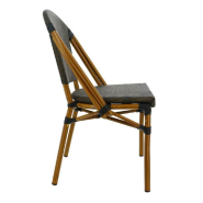 Chaise empilable d'extérieur en aluminium et textylène Biarritz coloris bronze_1