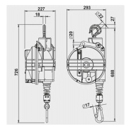 Équilibreur enrouleur 9401G-9405G - câble inox - capacité 15 à 60 kg - course 2500 mm_1