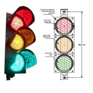 Feu tricolore D200mm « SCE » - 95 LEDs haute intensité - Ref 160983D et 160983C_1