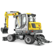 Pelle compacte sur pneus PW118MR-8 - 12/13T, profondeur de fouille 4080 mm, pour travaux routiers et plateformes - Disponible en location_1