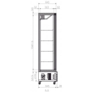 Vitrine réfrigérée verticale positive avec porte et système anti-condensation du verre, pour chr, traiteurs et boulangeries - athena 1000s iarp_1