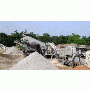 Machine de concassage mobile pour pierres de granite