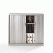 Armoire basse à portes rideaux assorties - GAPSA - 120, Gris aluminium_1