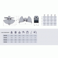 Bennes preneuses pour grues TCB800 L - Intermercato - Ouverture 1,34 m - Poids 295 kg_1