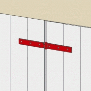 Charnière forte en acier noir pour volets battants - l.40 x L.100 mm - AFBAT - Prépeint - Fabrication française_1