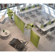 Cloison acoustique REY - mélamine, tissu ou acoustique - 9 coloris mélamine et 19 coloris tissu_1