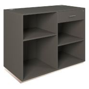 Comptoir Vertigo T03 MDF naturel et anthracite avec tiroir 120x60x93cm_1