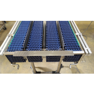 Convoyeur à tapis modulaire - multi-voies de façon rectiligne ou avec des courbes et avec ou sans accumulation_1