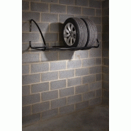 MOTTEZ - Support pneus mural B055P - Rangement 4 pneus neige ou été - Tube Ø 25mm - Charge max 4 pneus 255mm_1