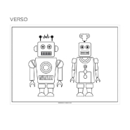 Set de table papier à colorier 100g/m2 motif Robot 31x43cm - par 1000_1