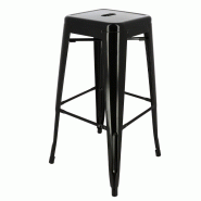 Tabouret métal de bar Chicago - NOIR_1