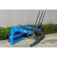 Pbc - pince mixe pour balles enrubannees et autres - atelier robert sa - 3 dents forgées de 45 mm de diamètre - 1,40m largeur des mâchoires_1