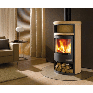 Ariso 7kw - pierre de sable (tobacco) - avec socle_1