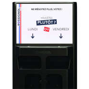 Cendrier mural sondage 2x3L - acier anticorrosion, façade verre trempé 4mm, sans serrure_1