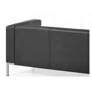 Ensemble Fauteuil et Canapé 2 Places KUBE - Référence 8814 FR206 - Design minimaliste et pieds chromés_1