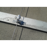 Ligne de vie sur bac sec et charpente métallique - Dispositif d'ancrage horizontal conforme EN795:2012 classe C_1