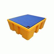 Bac de rétention 1000 litres plastique + caillebotis - Caillebotis acier galvanisé_1