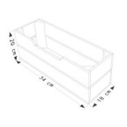 Bh2-pi54 - caisses en bois - SIMPLY A BOX - L18 x H20 x P54 cm - Bac de stockage incliné à 25°_1