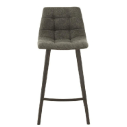 CHAISE DE BAR MILENA  GRIS FONCÉ / VELOURS_1