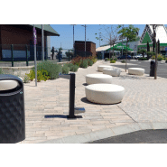 Chaise Lisa UM375 - en béton préfabriqué gris granite avec aspect rugueux_1