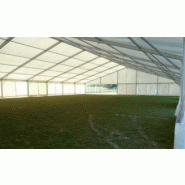 Tente de stockage fermée 25 x 25 x 3 m - Structure aluminium fixe - Couverture multi-éléments - Ancrage au sol avec platine_1