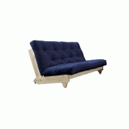 Banquette convertible FRESH PIN - Coloris marine - Couchage 140 x 200 cm - Structure en pin massif - Matelas futon confortable_1