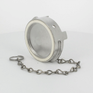 Bouchon sans verrou + chainette Ø 80 mm - Inox_1