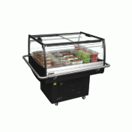 Réfrigérateur noir PDC90SL-360 Bumper - 4 faces vitrées - roulettes pour mobilité - idéal achats impulsifs_1