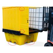 Abri de stockage sécurisé pour cubitainer - 1260 L - Rétention extérieure en PEHD avec carénage et portes verrouillables_1