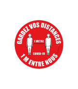 Adhésif à coller au sol - Diamètre 40 cm - Lot de 10 - Référence : PRO312X10_1