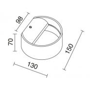 Applique murale intérieure LED COB Sheibe 5W - 3000K - 450 lm - blanc - éclairage up & down_1