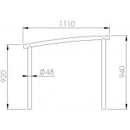 Av2500 arceau urbain La Grande Motte - Urban'NT - acier inoxydable Ø48mm - hauteur 940mm - finition brossée_1