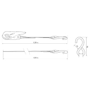 Set de 2 sangles à cliquet 25mm x 4,50m - Crochets S - Rouge - Réf. 00290610 - Marque Thirard_1