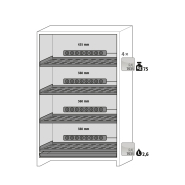 Armoire de sécurité pour batteries lithium-ion ION-PRO-90 - Modèle IO90.195.120.PC.WDC - Réf 41269-047-41408 - Type 90 minutes - Testée selon NF EN 14470-1_1