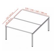 Idea - Bureau open space pour 2 personnes - Kollori - Bureau bench solide et économique avec options de rangement_1