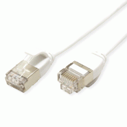 ROLINE Câble Data Center U/FTP Cat.7, avec connecteurs RJ45, 500 MHz (Classe EA), LSOH, slim, blanc, 1,5 m_1