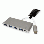 ROLINE Hub USB 3.2 Gen 1, 4 ports, type C, 1 port PD_1