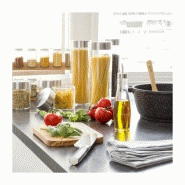 Store bocal à spaghetti - Transparent - H.30 cm - Acrylique et acier inoxydable - Réf. 976799_1