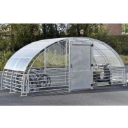 Abri Sécurisé Gard 12 Places - Structure Acier Galvanisée - Porte Large avec Serrure à Code - Joues en Plexiglass - Toit en Polycarbonate_1