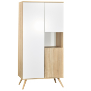 Armoire Seventies - 1 grande et 2 petites portes avec niche - Style vintage - 102x207x57 cm_1