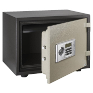 Coffre-fort ignifugé 1h00 Vauban  - 2 pênes - acier chromé - verrouillage avec code et clé - Réf. 00013296_1