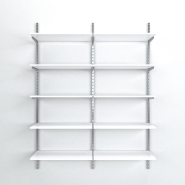 Élément suivant Global chrome 5 tablettes blanc L90xH240cm_1