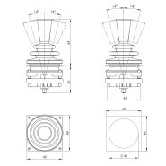 M0N-WK - Joysticks industriels Spohn & Burkhardt - monoaxe ou 2 axes - faible profondeur de montage_1
