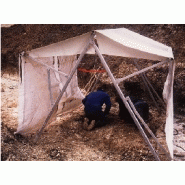 Tente de chantier express 530 / pliable / toile pvc / 3 x 3.20 x 1.90m_1