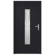 Vidaxl porte d'entrée anthracite 88x200 cm pvc 3187903_1