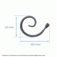 Volute H.100 x L.65 mm - plat 12 x 6mm_1